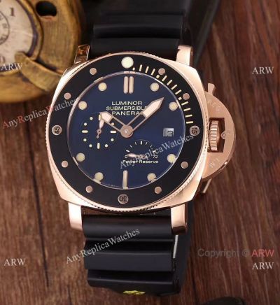 Replica Panerai Luminor Submersible Power Reserve Watch Rose Gold